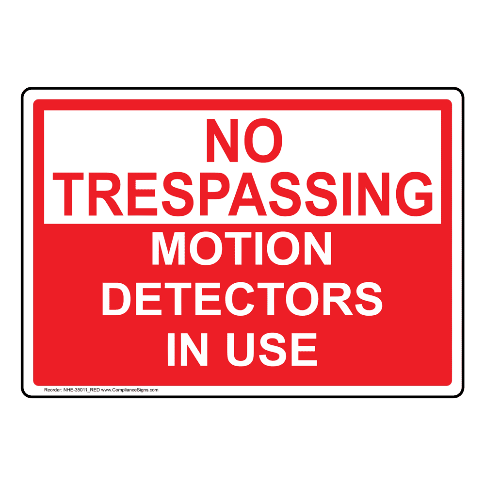 No Trespassing Remote Perimeter Sign With Symbol NHE-35175_ORNG