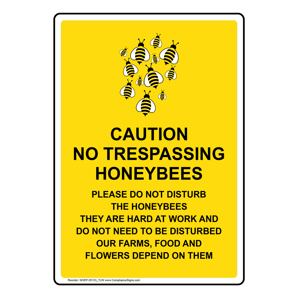 Portrait Caution No Trespassing Sign With Symbol NHEP-35133_YLW