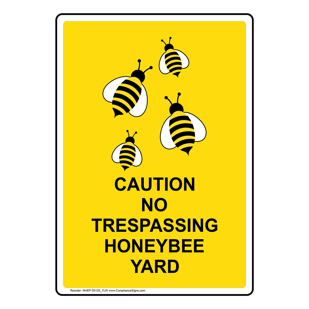 Portrait Caution No Trespassing Sign With Symbol NHEP-35135_YLW