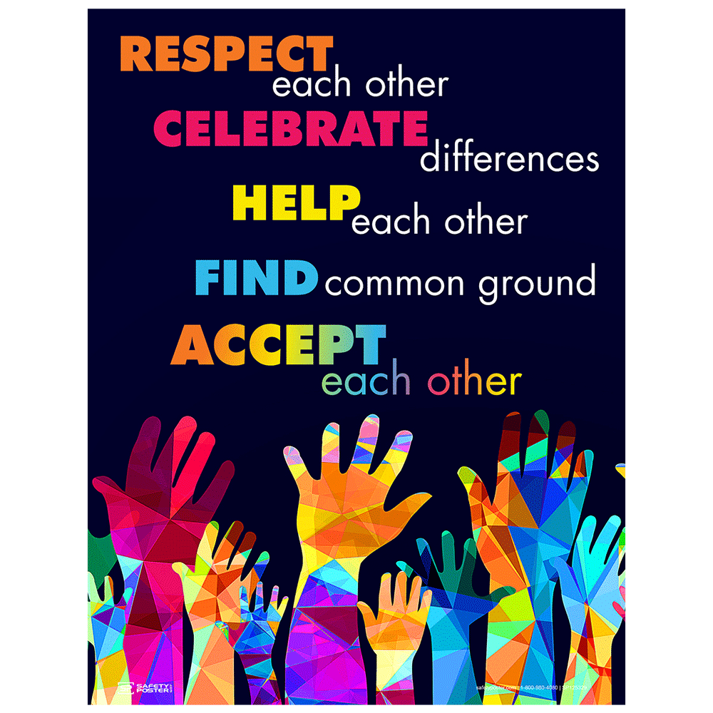 Safety Poster Respect Each Other Accept Each Other CS954017