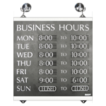 Business Hours Sign Kit Sign NHE-17842 Dining / Hospitality / Retail