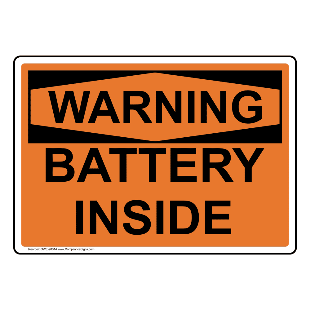 OSHA SAFETY FIRST Lithium Battery Waste Sign OSE8231 Process Hazards