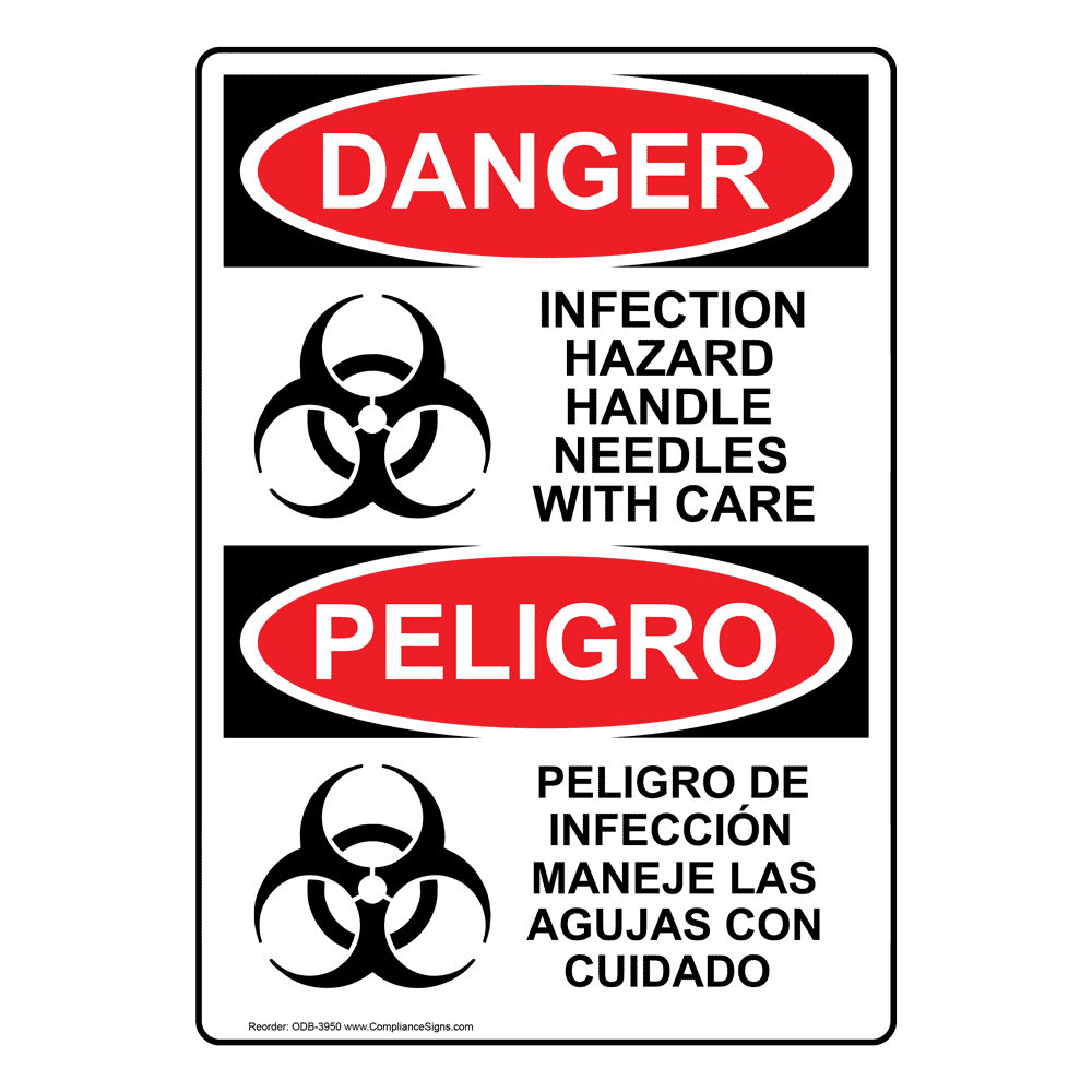 OSHA WARNING Biohazard Authorized Personnel Bilingual Sign OWB-1465