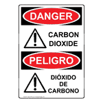 OSHA DANGER Carbon Dioxide Bilingual Sign ODB-1545 Carbon Dioxide