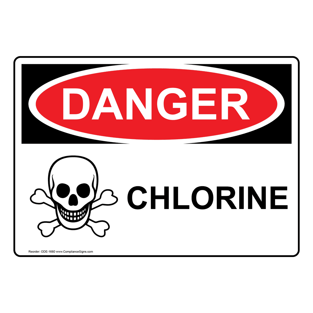 OSHA DANGER Chlorine Gas Sign ODE1670 Chemical