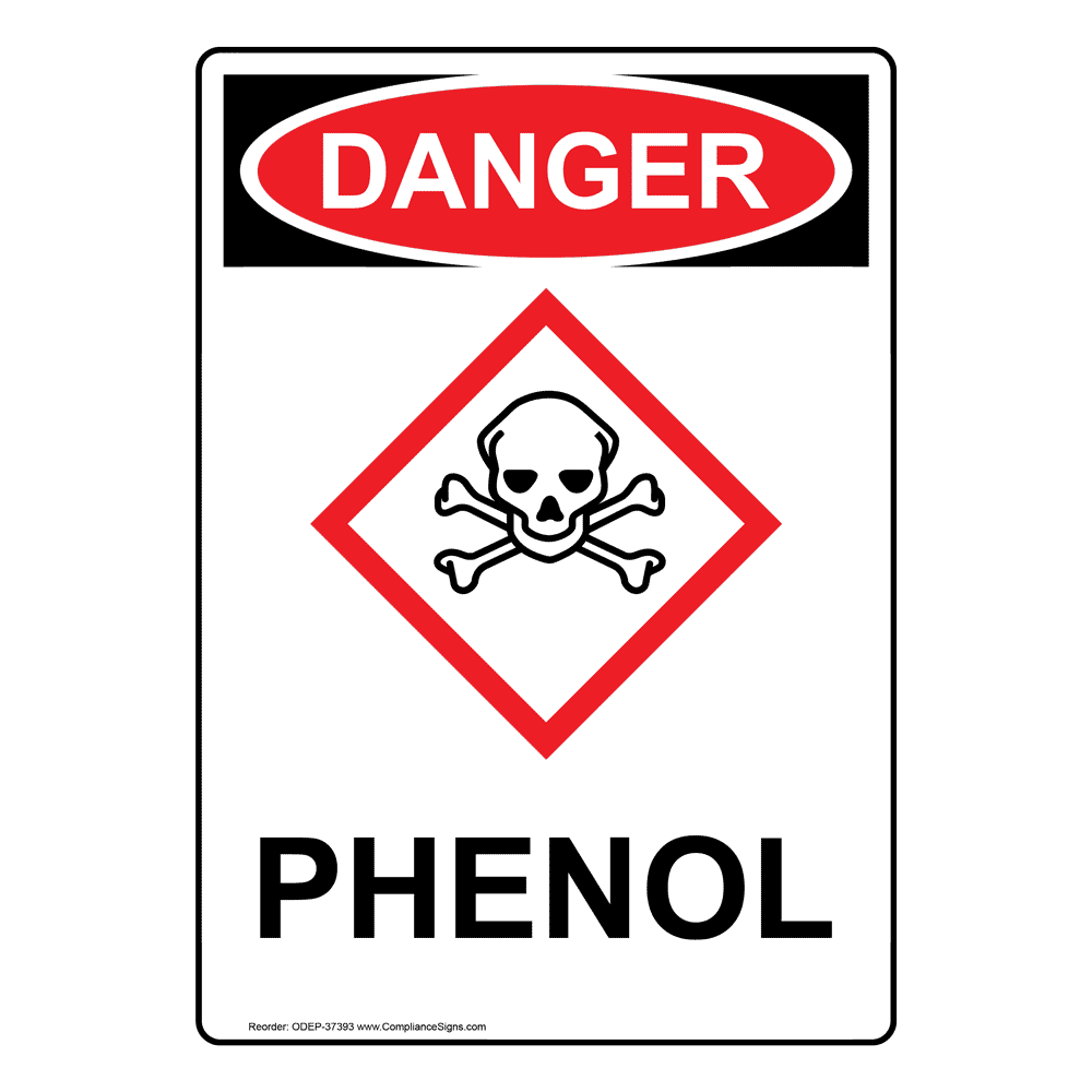 OSHA Phenol Sign With GHS Symbol ODE37393