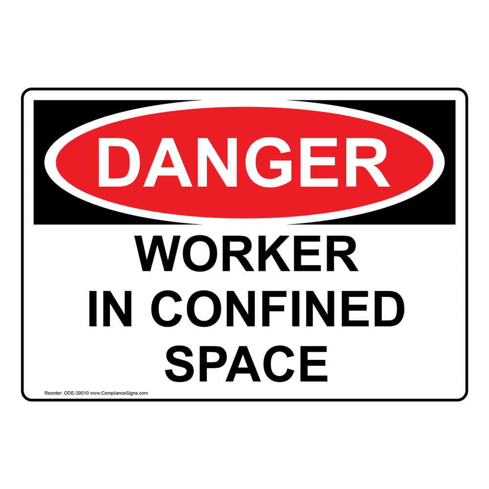 OSHA DANGER Confined Space May Contain Methane Gas Sign ODE7973