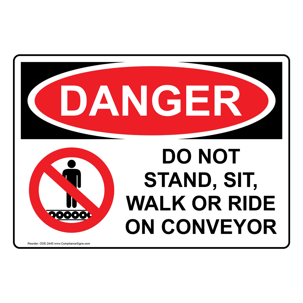 Portrait OSHA Do Not Stand, Sit, Sign With Symbol ODEP2445