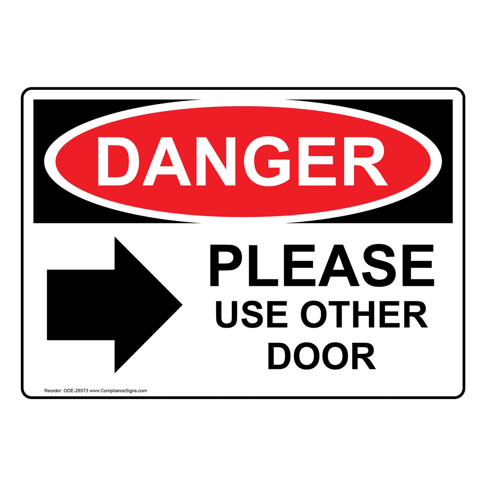 OSHA DANGER Do Not Enter Spanish Sign ODS2305 Enter / Exit