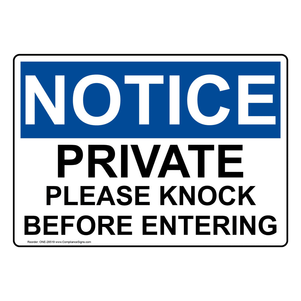 Please Knock Before Entering Sign Printable