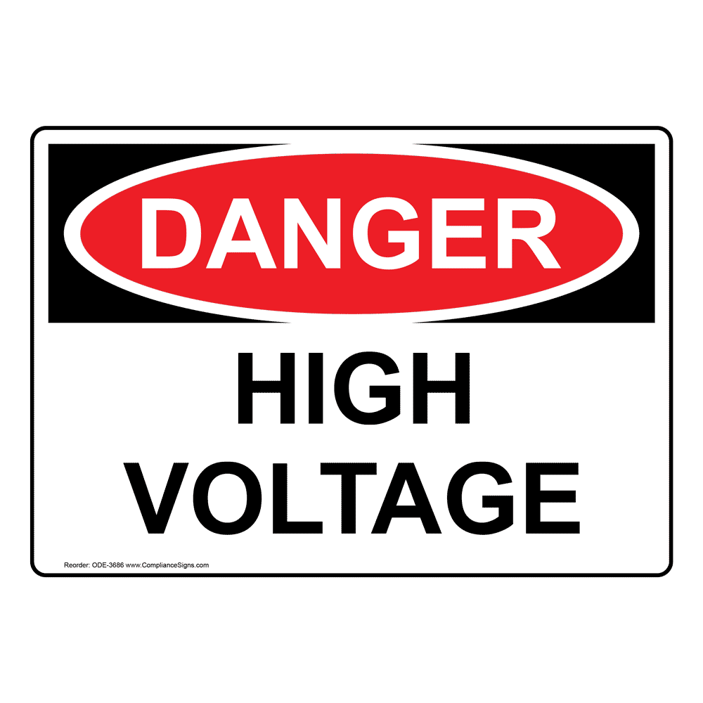 OSHA DANGER High Voltage Sign ODE-3686