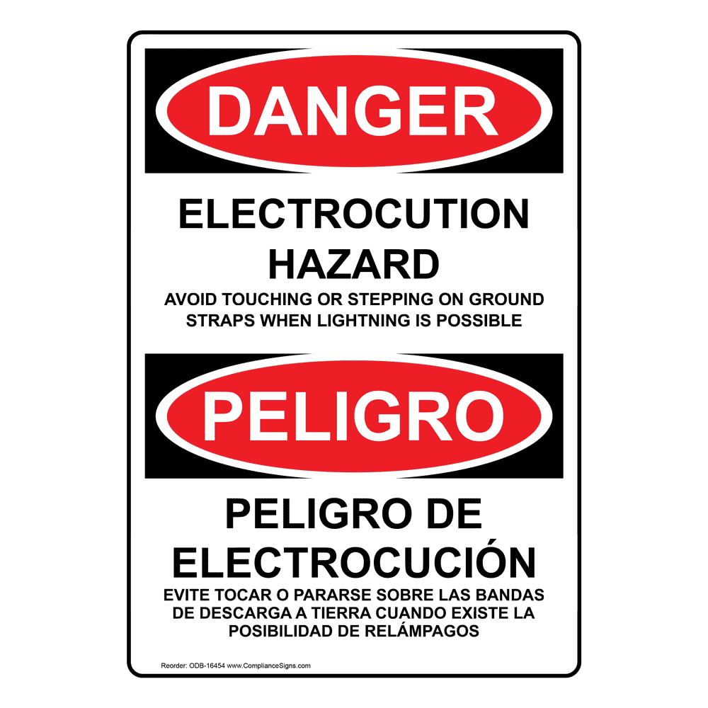 OSHA DANGER Electrocution Hazard Avoid Touching Sign ODE16454