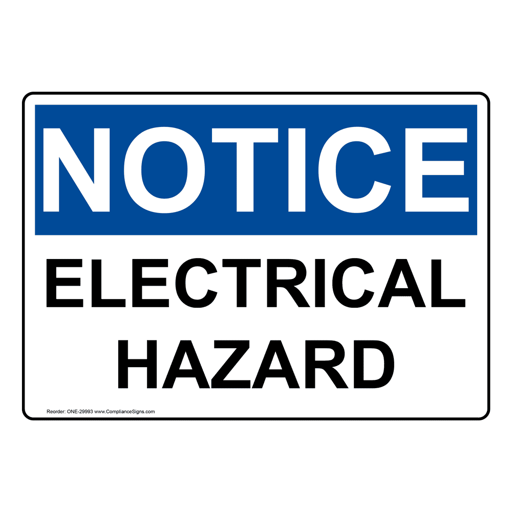 OSHA Electrical Hazard Sign ONE29993