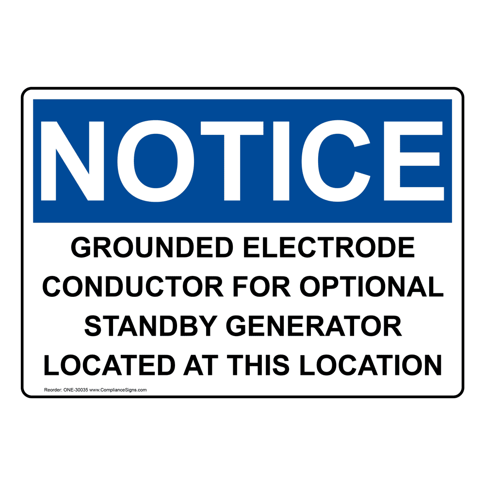 OSHA Grounded Electrode Conductor For Optional Sign ONE 30035 osha-grounded-electrode-conductor-for-optional-sign-one-30035