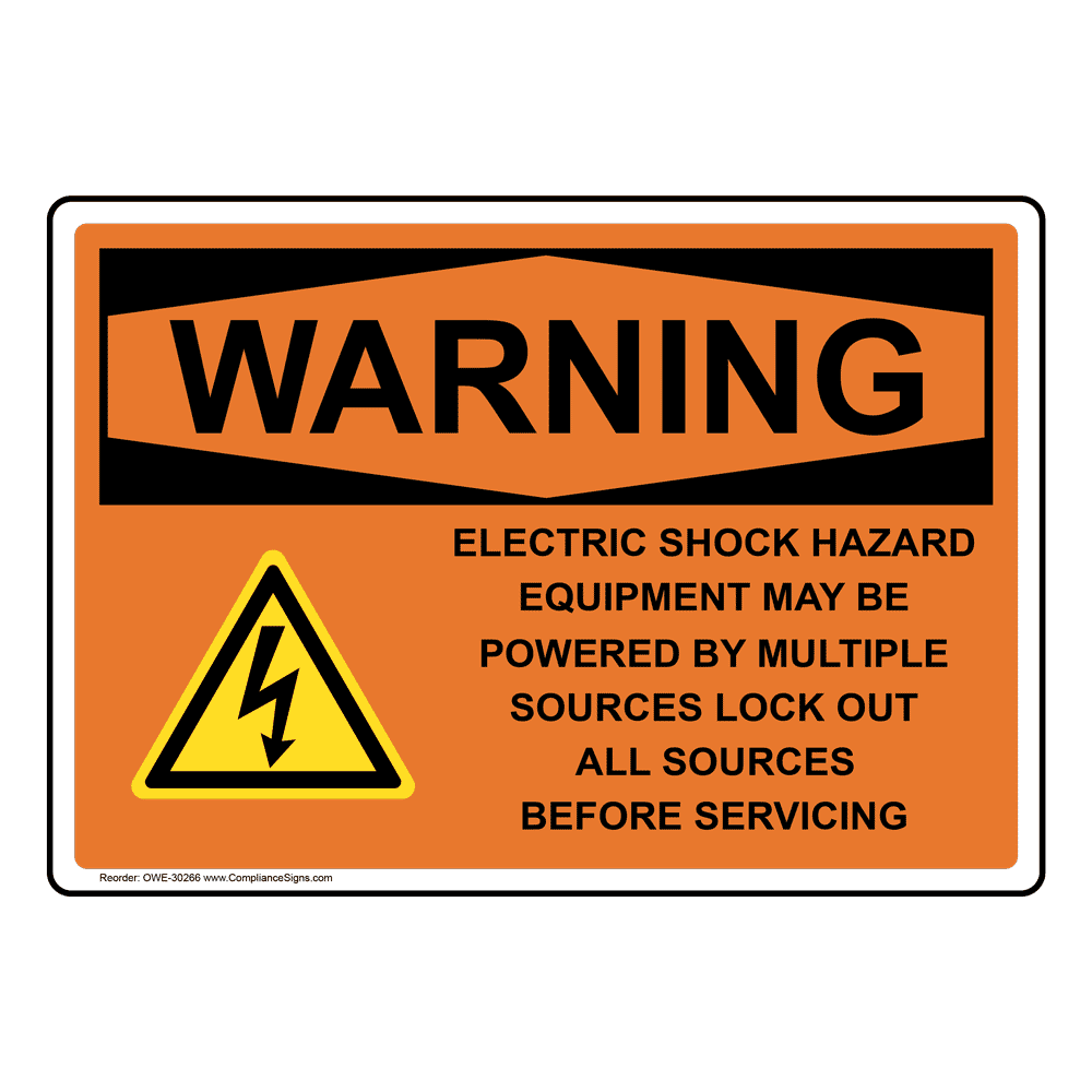 OSHA Electrical Hazard Sign With Symbol OWE28638
