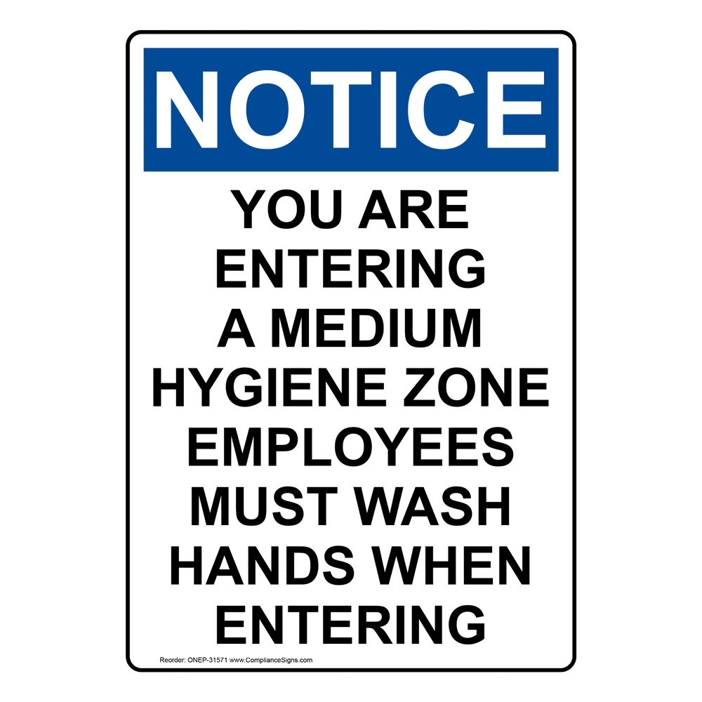 Portrait OSHA No Hand Washing For Dishes Only Sign ONEP31551