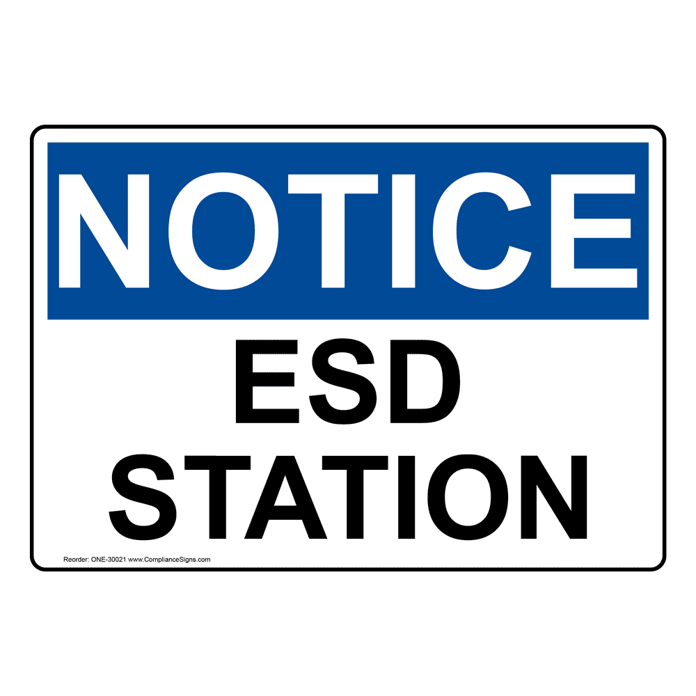 OSHA ESD Station Sign ONE30021