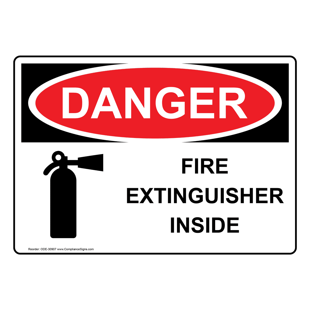 OSHA DClass Fire Extinguisher For Use On Combustible Sign ODE31014