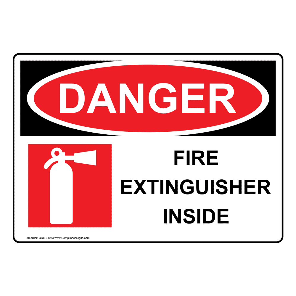 OSHA DClass Fire Extinguisher For Use On Combustible Sign ODE31014