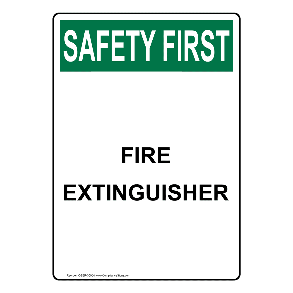 Osha Fire Extinguisher Signs