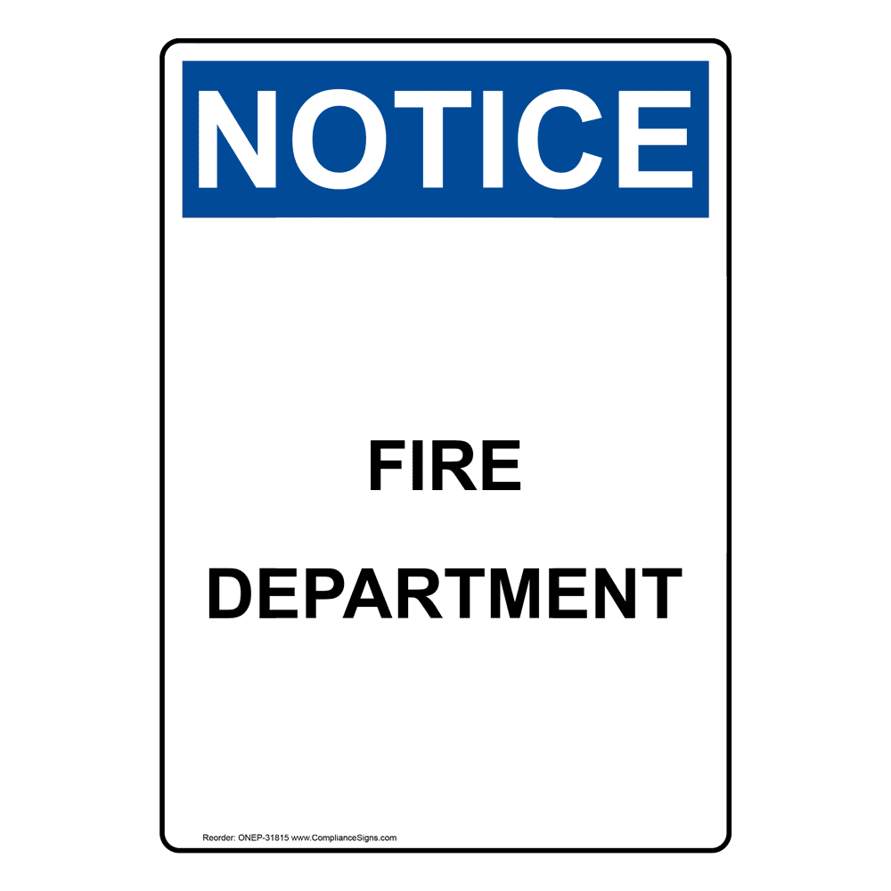 Portrait OSHA Fire Department Building Access Sign ONEP31816