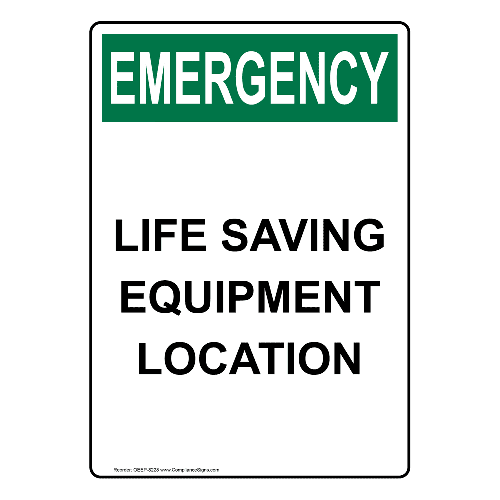 Portrait OSHA NOTICE Emergency Response Kit Sign ONEP2760 Emergency