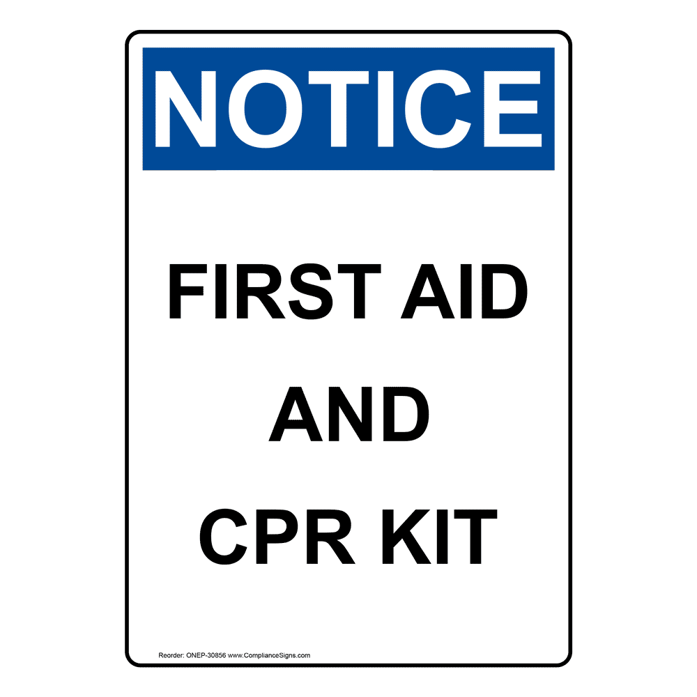 Portrait OSHA First Aid And CPR Kit Sign ONEP30856