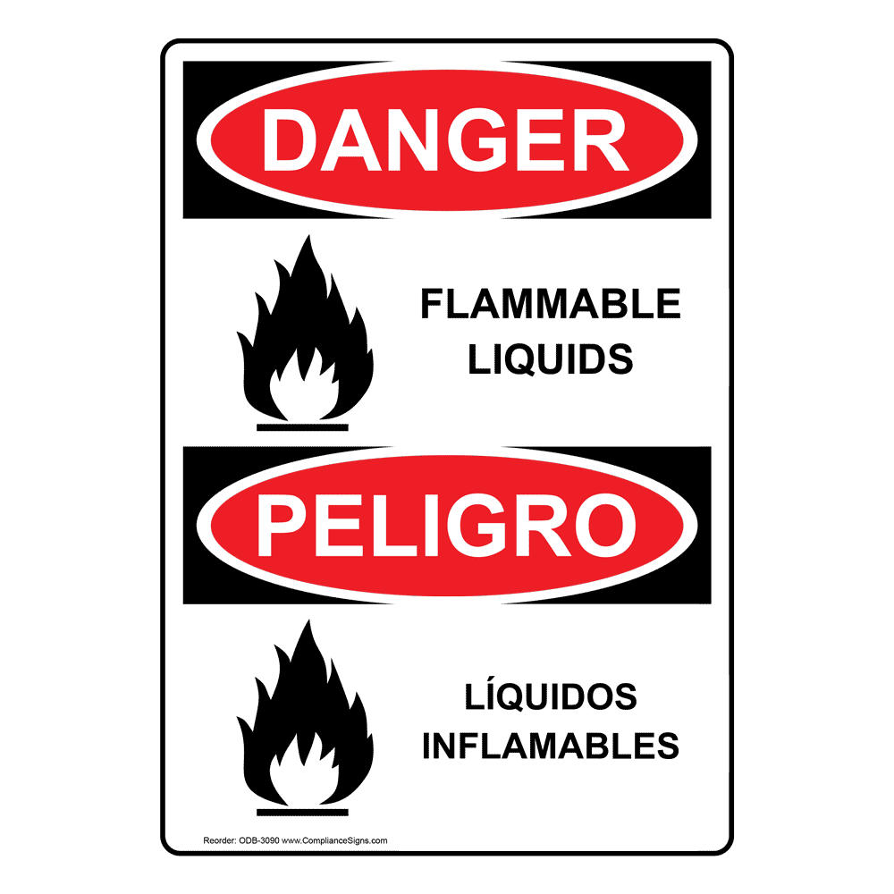 OSHA DANGER Flammable Liquids Sign ODE3090 Flammable