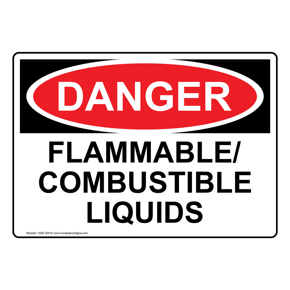 OSHA Flammable Liquid Isopropanol Alcohol Sign ONE30407