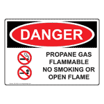 Osha Danger Propane Gas Flammable No Smoking Sign Ode 5392 Flammable