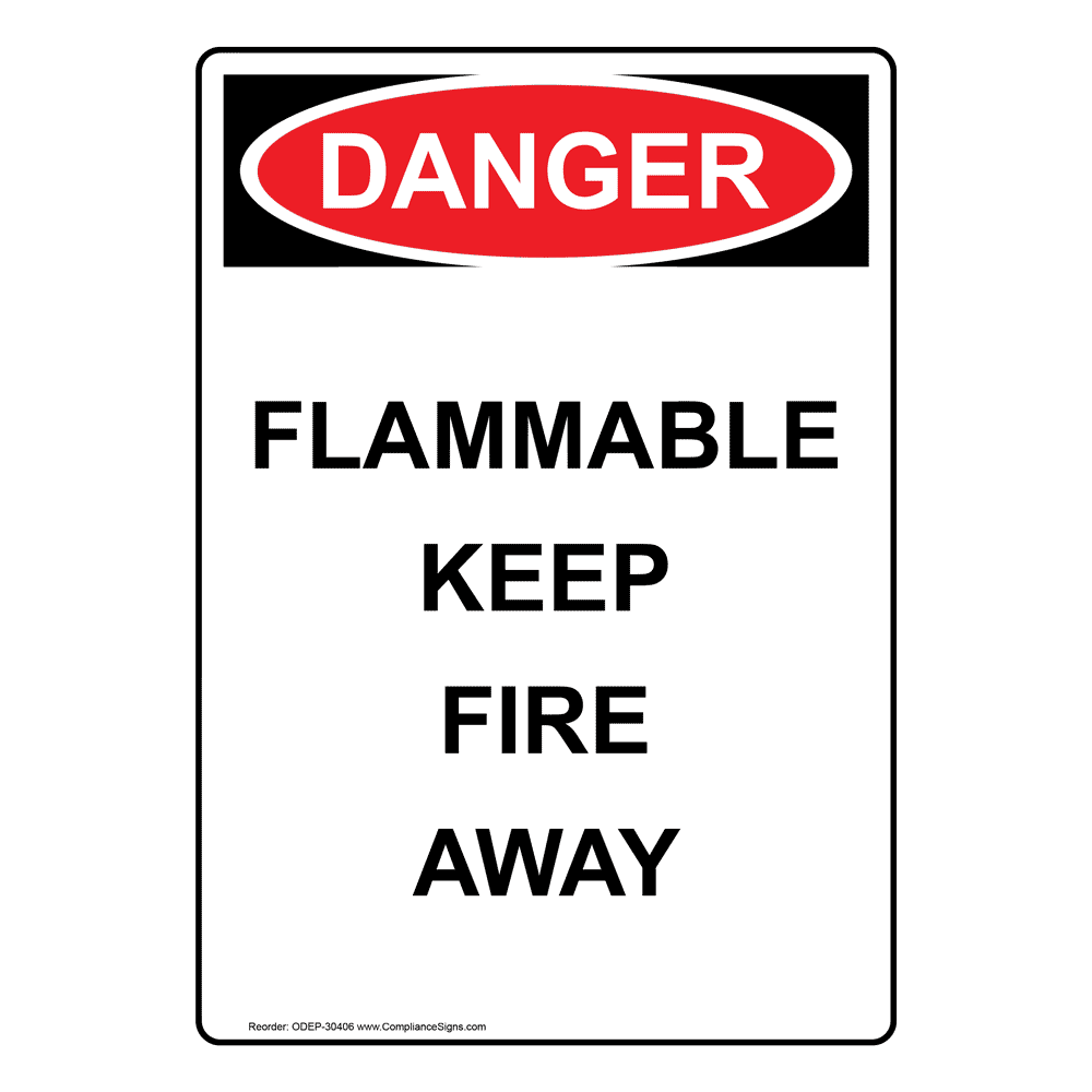 Portrait OSHA Explosion Flammability Hazard Sign ODEP30422