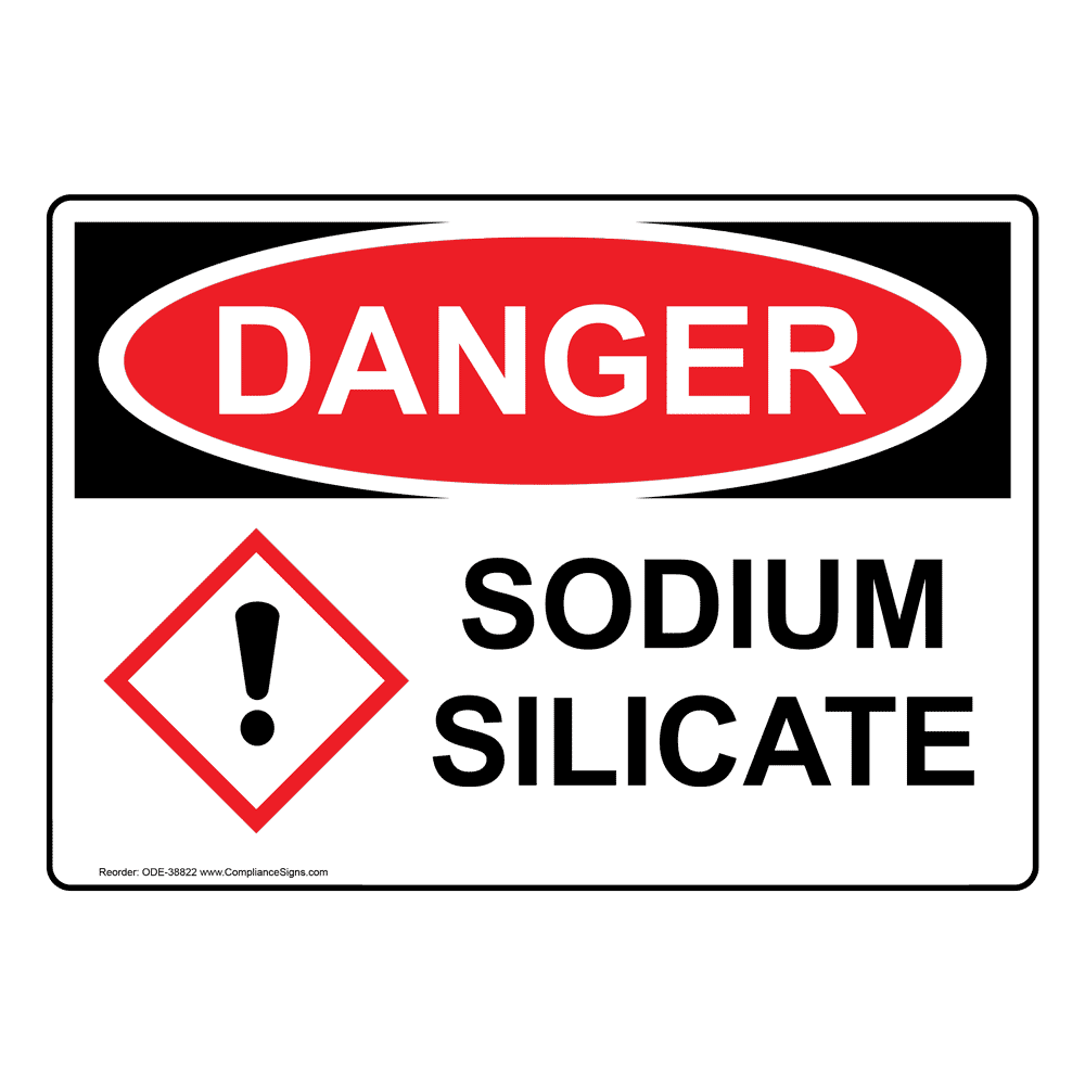 OSHAGHS Sodium Hypochlorite Sign With Symbol ODE38814