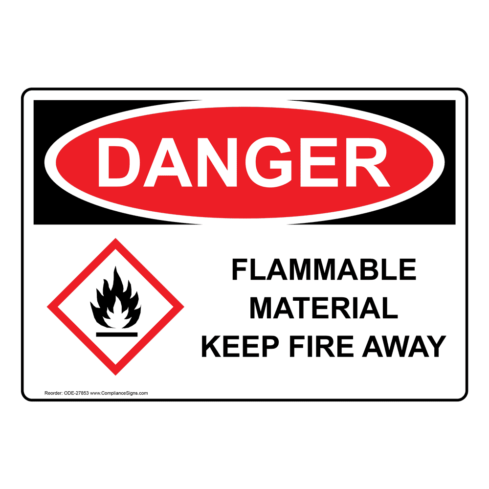 OSHA DANGER Do Not Store Flammable Materials Sign ODE2470 Flammable