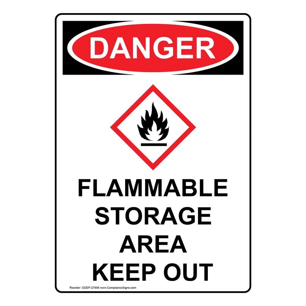 Flammable Storage Area Keep Out Sign ODE27856 Hazmat Flammable