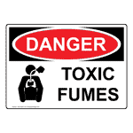 OSHA DANGER Toxic Fumes Sign ODE-9507 Hazardous Gas / Gas Lines