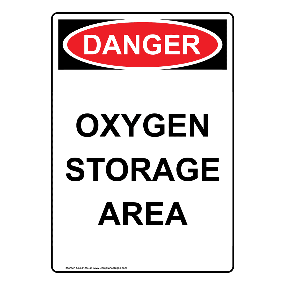 Portrait OSHA DANGER Argon Sign ODEP1300 Gases Hazardous Gas Gas Lines