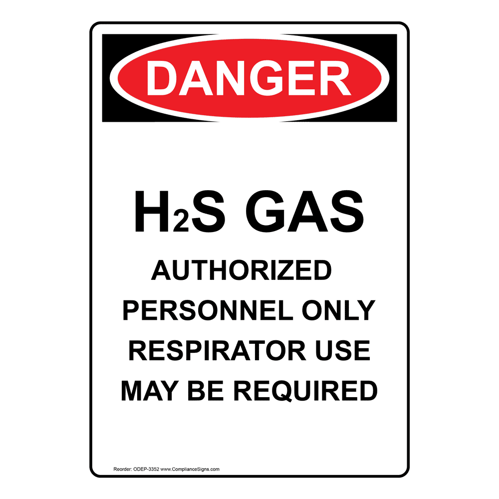 Portrait OSHA DANGER Compressed Gas Sign ODEP1770 Gases