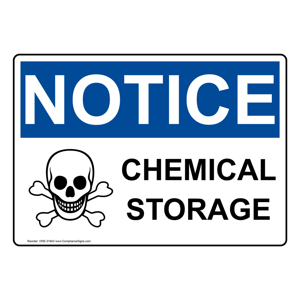 OSHA Chemical Storage Sign With Symbol ONE31643