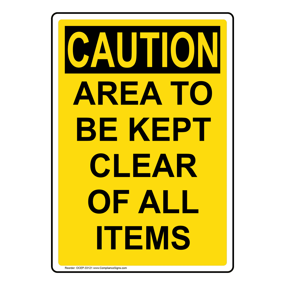 OSHA CAUTION Stand Clear Of Door Bilingual Sign OCB5845