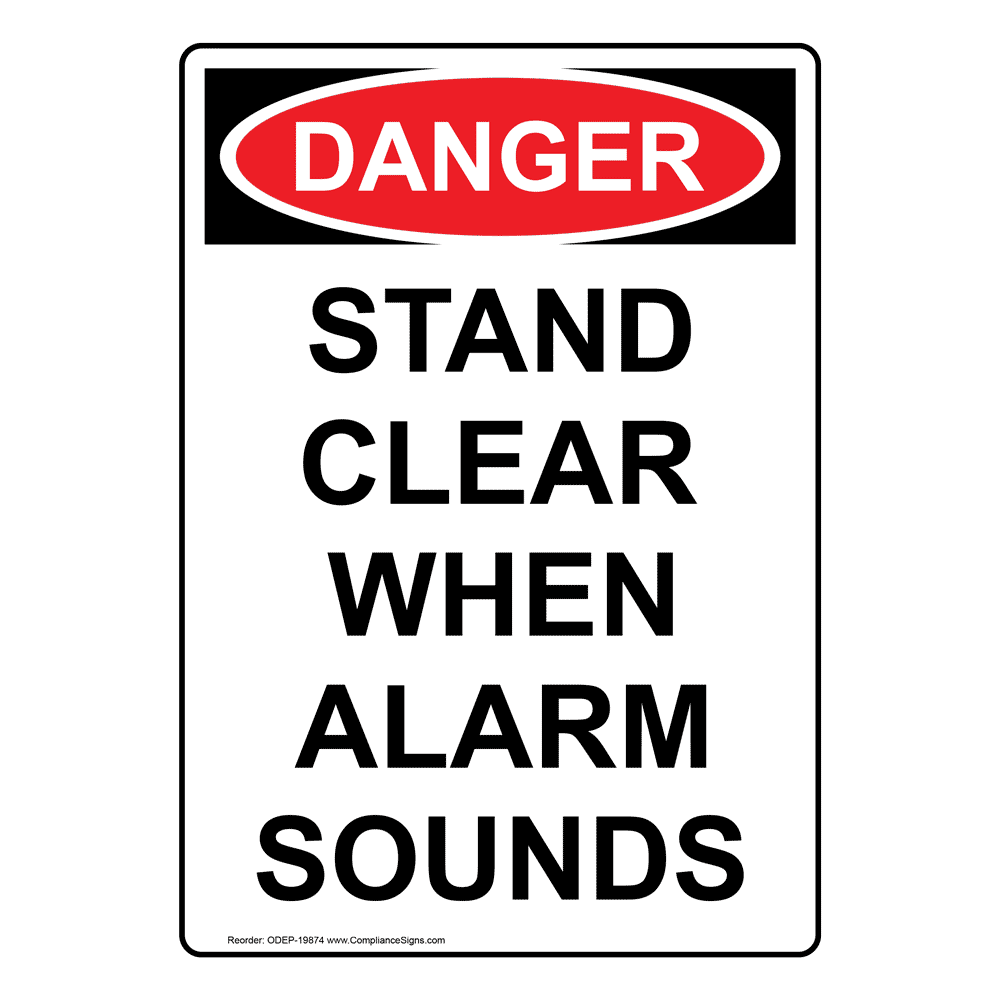 Portrait OSHA Crush Hazard Keep Clear Sign With Symbol OCEP32861