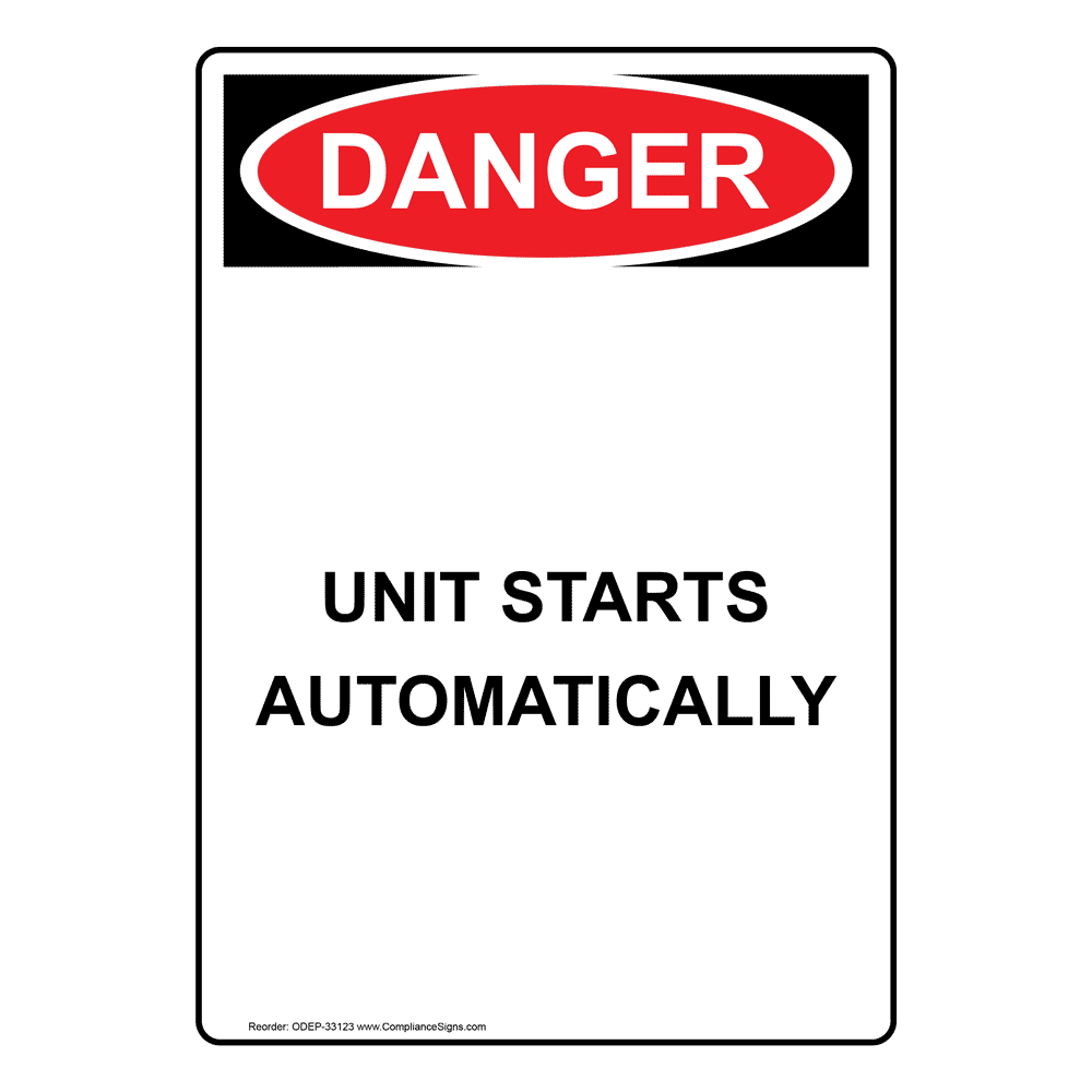 Portrait OSHA Rotating Shaft Hazard Sign With Symbol OCEP32818