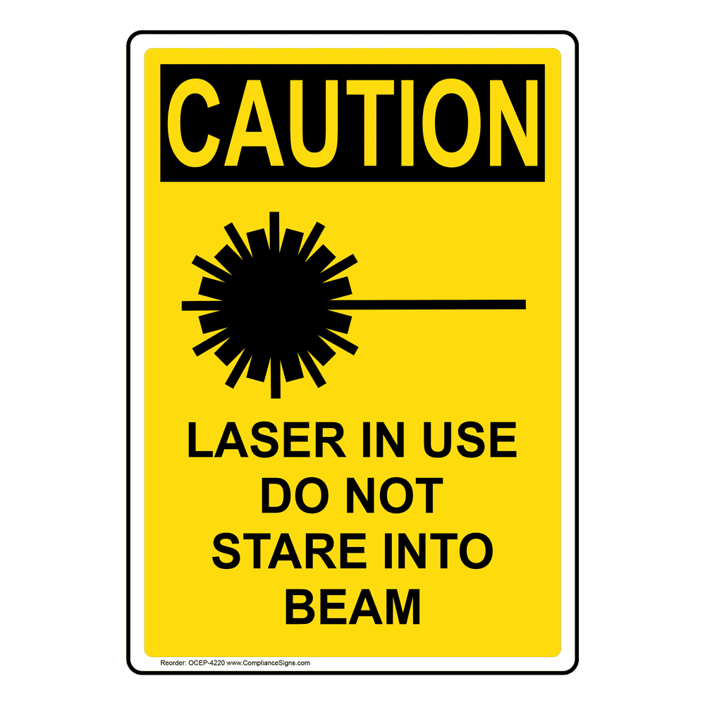 OSHA CAUTION Laser In Use Do Not Stare Into Beam Spanish Sign OCS4220