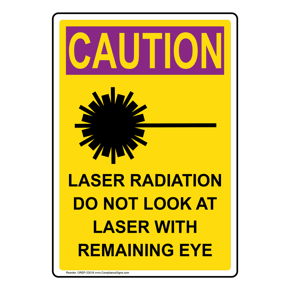 Portrait OSHA Laser Radiation Do Sign With Symbol OREP33018