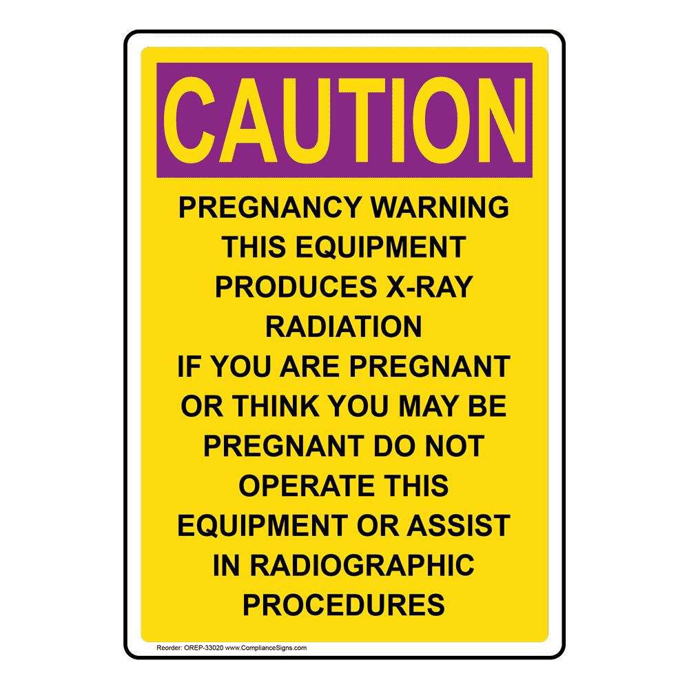 Portrait OSHA Pregnancy Warning This Equipment Sign OREP33020