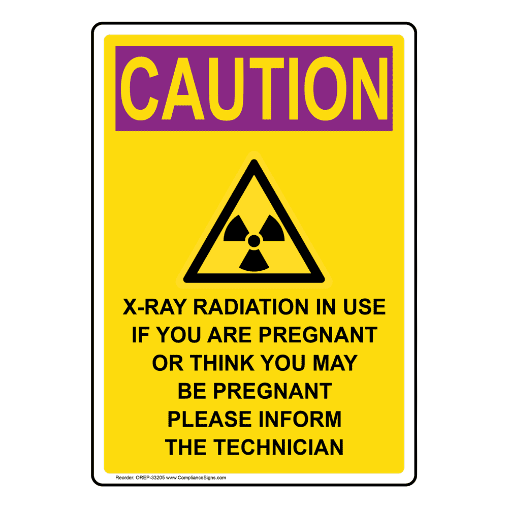 Portrait OSHA XRay Equipment Sign With Symbol OREP16384