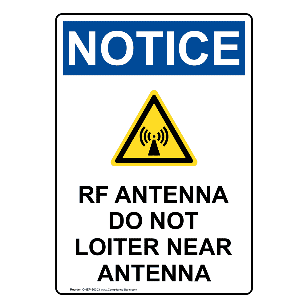 Portrait OSHA High Fields Sign With Symbol OWEP30287