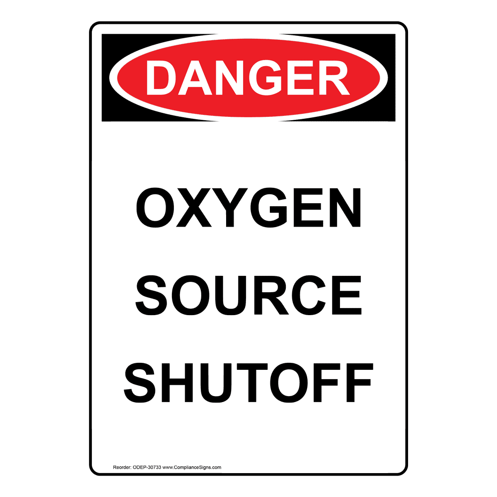 Portrait OSHA Oxygen In Use Sign With Symbol ODEP33048