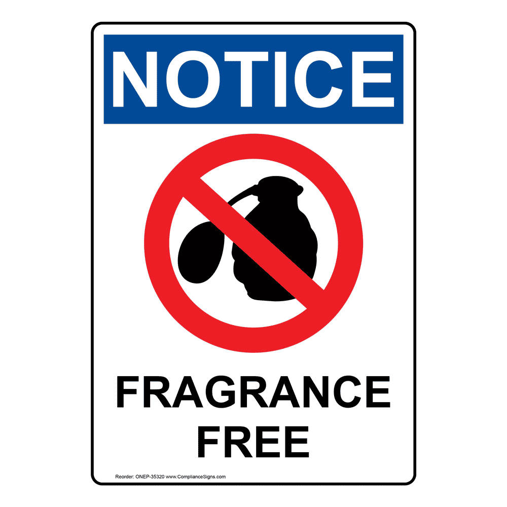 OSHA Fragrance Free Sign With Symbol ONE35320