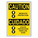 OSHA CAUTION Wear Ear Protection With Symbol Bilingual Sign OCB-6485