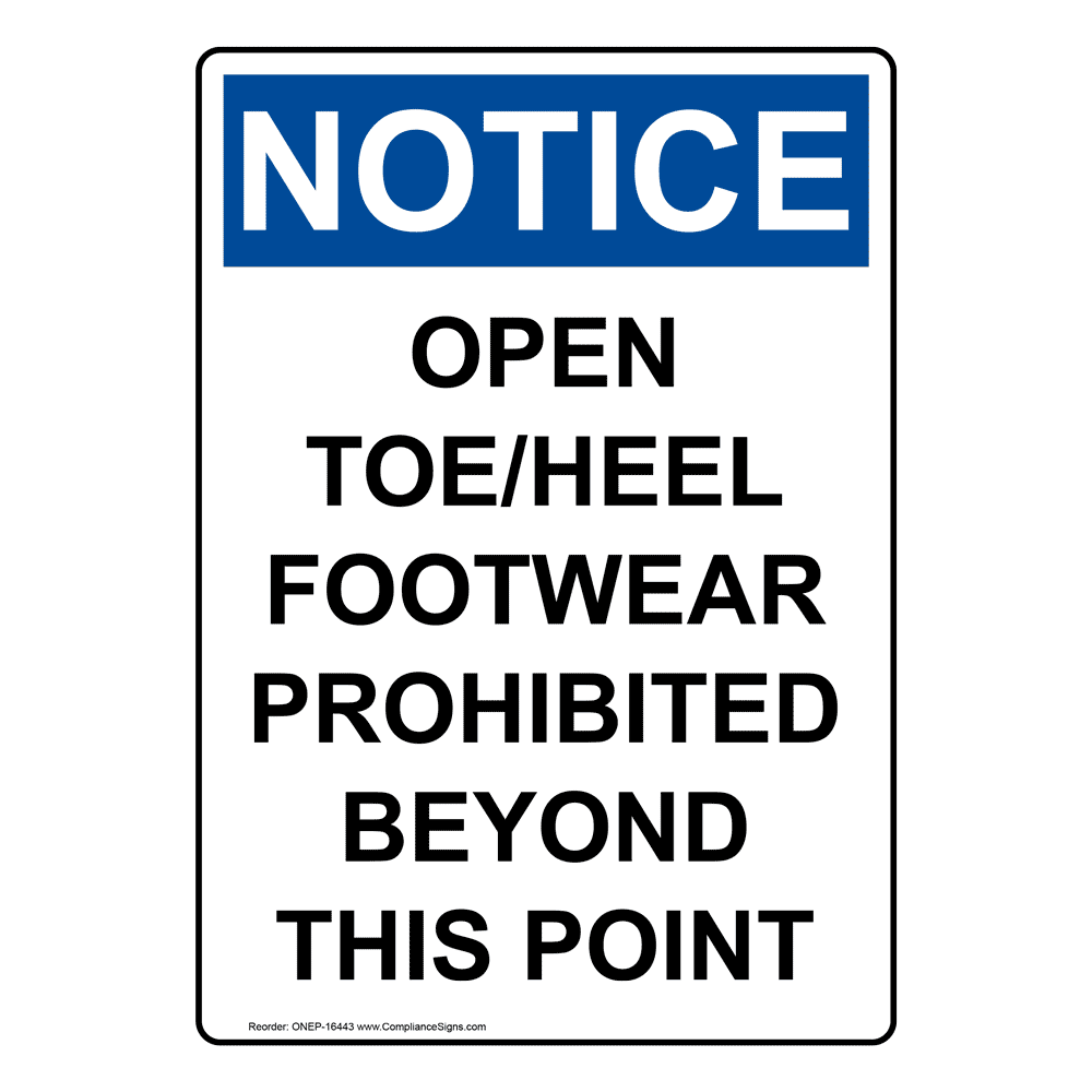 Portrait OSHA Steel Toe Shoes Required Sign With Symbol ODEP5885